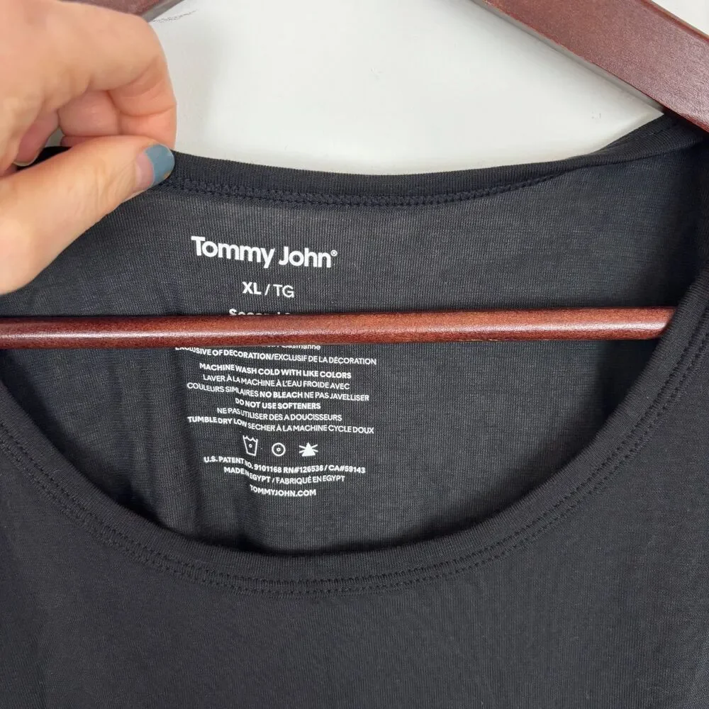Tommy John Second Skin Black Tank Shirt Men's XL